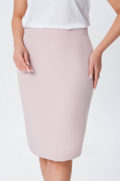 Длинная юбка-карандаш из текстиля с высокой талией на подкладке IVARI 508 пудра - фото 4