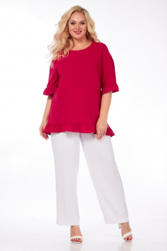 Блуза, брюки СиБон 0314 малина - фото 1