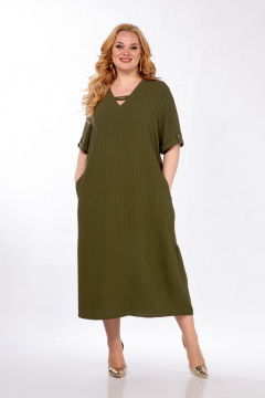 Платье СиБон 0272 олива - фото 1