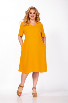Платье СиБон 0277 горчица - фото 1
