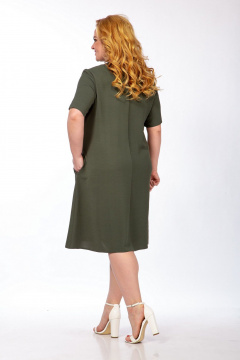 Платье СиБон 0277 олива - фото 3