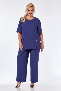 Блуза, брюки СиБон 0338 индиго - фото 1