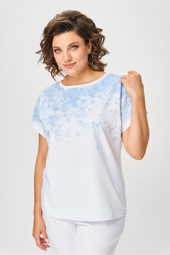 Джемпер Rumoda 2258 голубой_белый - фото 1