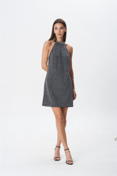 Платье Lady Line 1583-2 черный_люрекс - фото 1