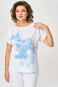 Джемпер Rumoda 2259 голубой_белый - фото 3