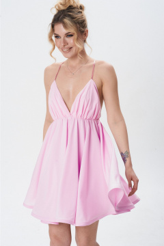 Платье Lady Line 1584 розовый - фото 3