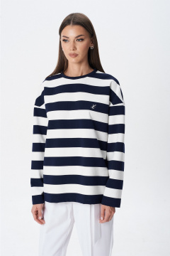 Джемпер Lady Line 1591 сине-белая_полоска - фото 1