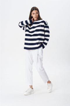 Джемпер Lady Line 1591 сине-белая_полоска - фото 5