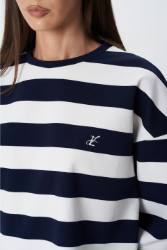 Джемпер Lady Line 1591 сине-белая_полоска - фото 4