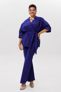 Брюки, кардиган Anelli 1597 пурпурно-синий - фото 3