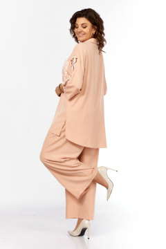 Блуза, брюки Ольга Стиль С-925 персик - фото 4