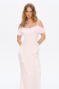 Платье PiRS 5958 розовый - фото 5