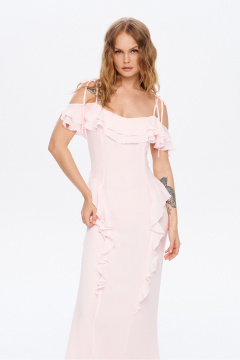 Платье PiRS 5958 розовый - фото 2