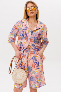 Рубашка, шорты Ambera Style 2022Р розовый - фото 3