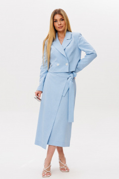 Жакет, юбка Amberа Style 2113-1 голубой - фото 1