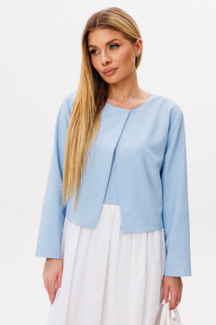 Платье Ambera Style 1113-2 голубой-молоко - фото 3