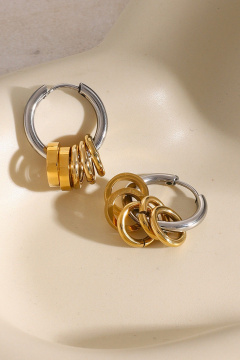 Серьги Jewelry of Dreams BS0003 серебро-золото - фото 1