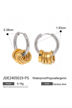 Серьги Jewelry of Dreams BS0003 серебро-золото - фото 3