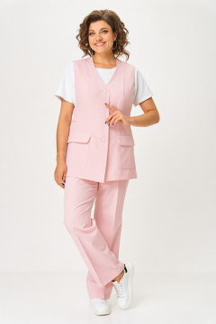 Брюки, жилет ANASTASIA MAK 1236 розовый - фото 1