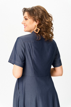 Платье ANASTASIA MAK 1249 синий - фото 3