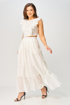 Топ, юбка ANASTASIA MAK 1252 молочный - фото 3