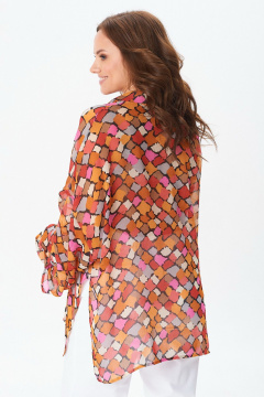 Блуза Condra 16284 оранжевый-черный - фото 3