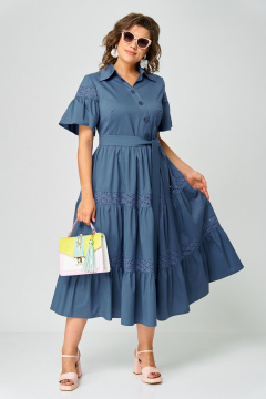 Платье EVA GRANT 7181М джинс - фото 2