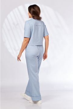 Брюки, жакет Vilena 1068 голубой_меланж - фото 2