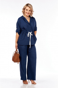 Брюки, жакет Vilena 1077 синий - фото 5