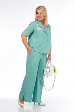 Брюки, жакет Vilena 1083 мята - фото 3