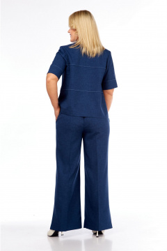Брюки, жакет Vilena 1083 синий_меланж - фото 2