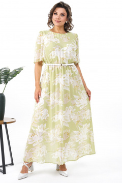 Платье Alani Collection 2369 салат - фото 3