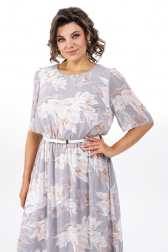 Платье Alani Collection 2369 серый - фото 5