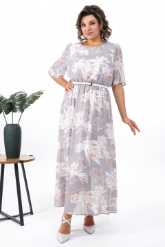 Платье Alani Collection 2369 серый - фото 2