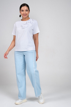 Блуза, брюки Alani Collection 2360 голубой - фото 5