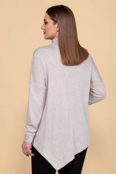 Туника расширенная к низу из трикотажа бежевого цвета Медея и К 2070 бежевый - фото 3