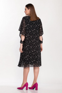 Демисезонное платье из шифона на подкладке с рукавом-крюмой Belinga 1098 - фото 4