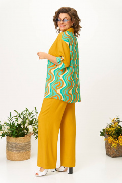 Блуза, брюки Anastasia 1215 горчица - фото 3
