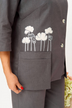 Брюки, жакет Anastasia 1202 серо-коричневый - фото 4