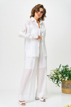 Блуза, брюки Anastasia 1239 белый - фото 3
