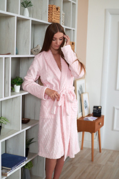 Пояс, халат БестТекс П300А3005 розовый - фото 4