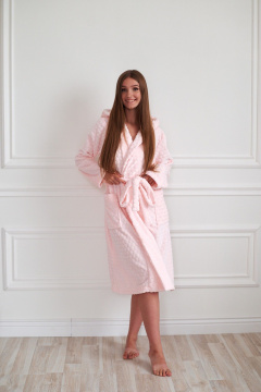 Пояс, халат БестТекс П300А3007 розовый - фото 5