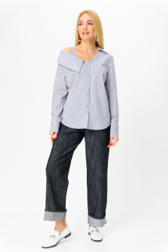 Рубашка AMUARt 1053 серо-голубой - фото 2