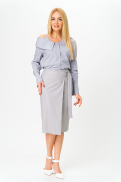 Юбка AMUAR 1052 светло-серый - фото 5