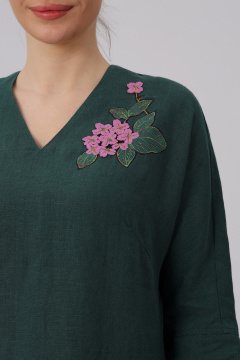 Платье Полинушка 429 изумрудный - фото 3