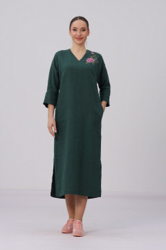 Платье Полинушка 429 изумрудный - фото 1