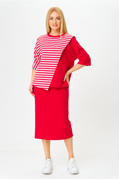 Блуза, юбка AMUAR 1042 красный - фото 5