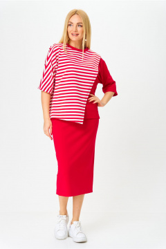 Блуза, юбка AMUAR 1042 красный - фото 4