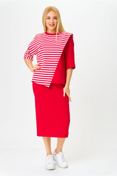 Блуза, юбка AMUAR 1042 красный - фото 1