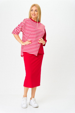 Блуза, юбка AMUAR 1042 красный - фото 3